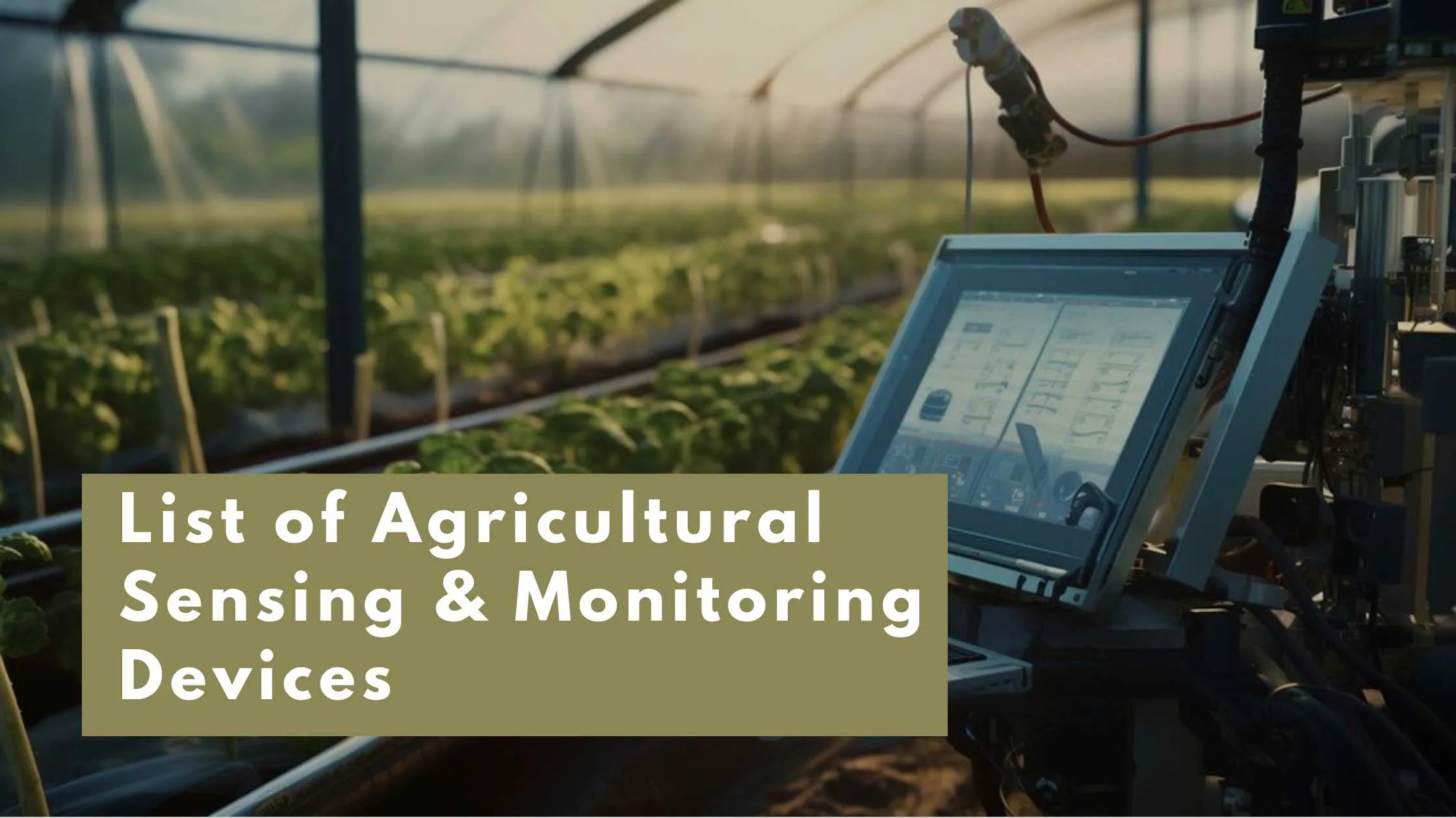 Agricultural Sensing devices and Agricultural Monitoring Applications