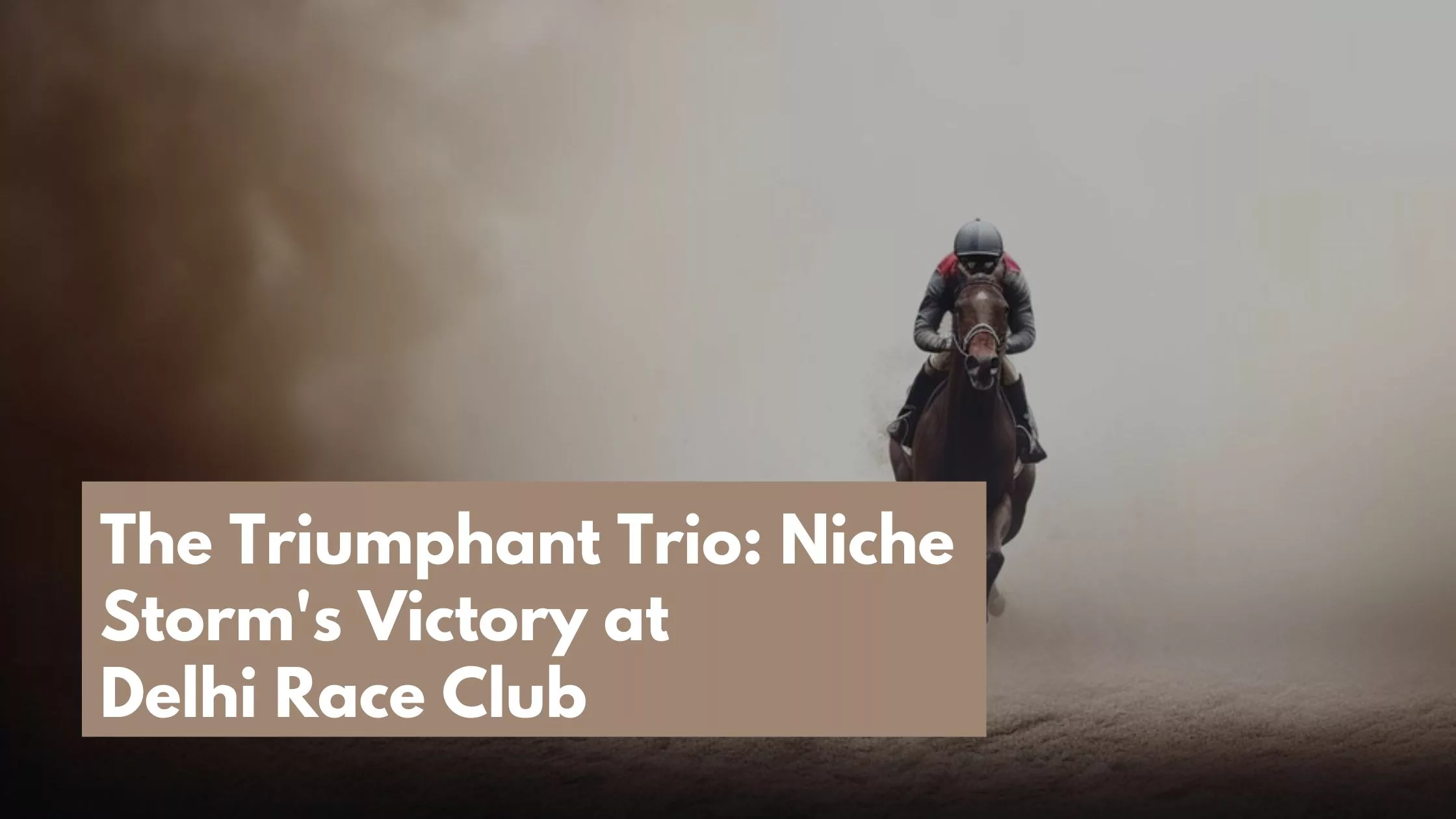 The Triumphant Trio Niche Storm's Victory at Delhi Race Club