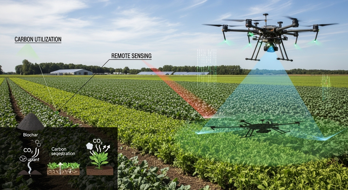 Carbon Utilization and Remote Sensing in Modern Organic Farming