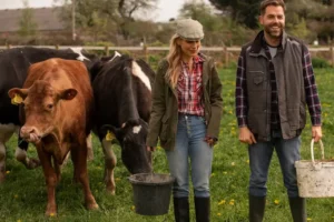 cows grazing around farm 23 2150454927