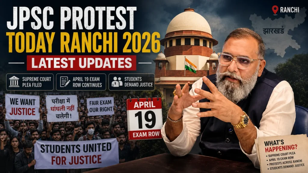 JPSC protest today Ranchi 2026
