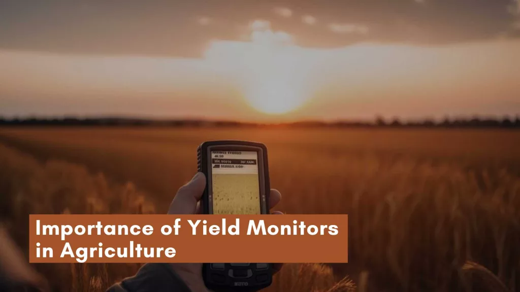 yield monitoring device in a hand in a closer look